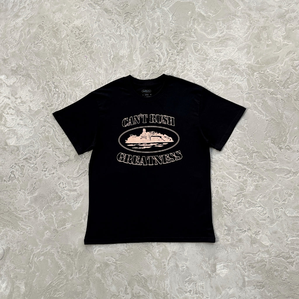 Central Cee Can't Rush Greatness Tee Black - Corteiz