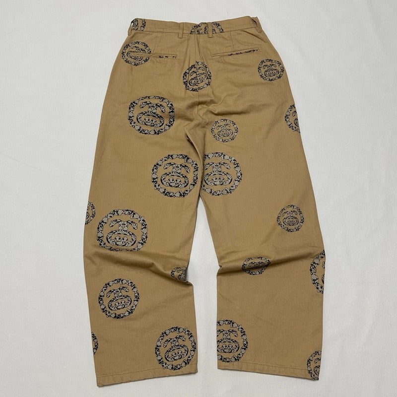 Denim Tears x Stussy Double S Wreath chino Pant - Khaki Brown