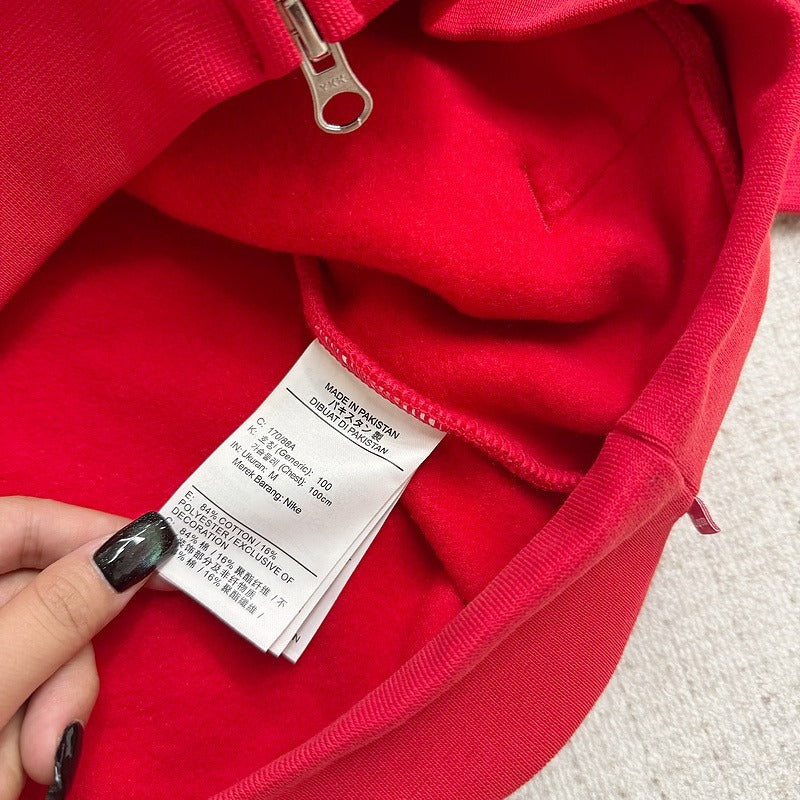 Supreme Nike Zip Up Hooded Sweatshirt (SS25) - Red