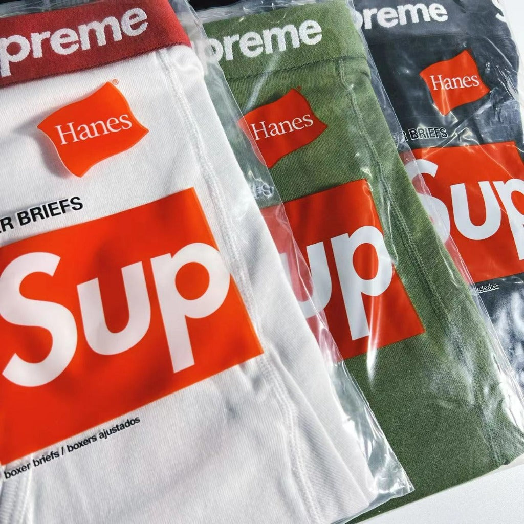 Supreme HANES BOXER BRIEFS - 2 PACKS (All Colors)
