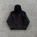 Syna World - Neoprene Embossed Zip Hoodie Black