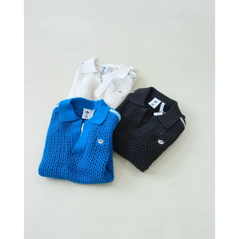 adidas Originals x CLOT By Edison chen Unisex Crochet Polo Shirt