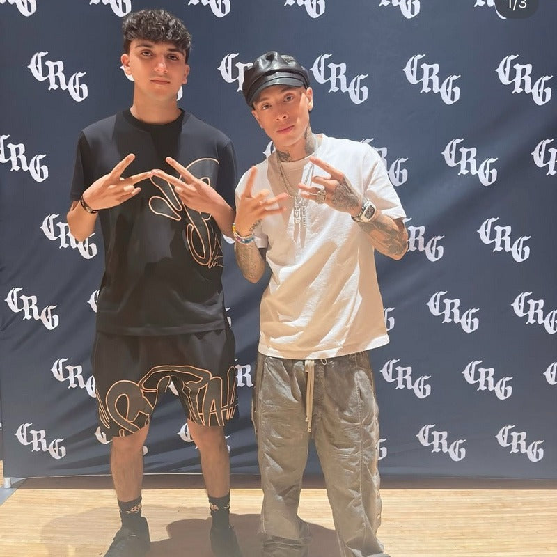 Syna World Syna Logo Tee & Shorts Set - Black/Rose Gold (Can't Rush Greatness)
