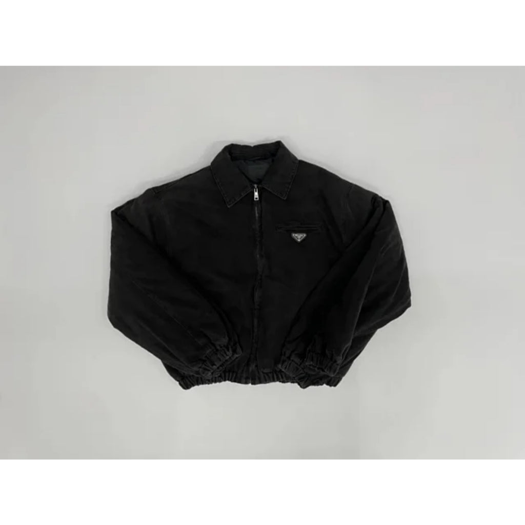 PRD Brand-plaque Padded Denim Jacket (J97)