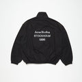 Acne Studios Logo Cotton Poplin Zipper Jacket Black