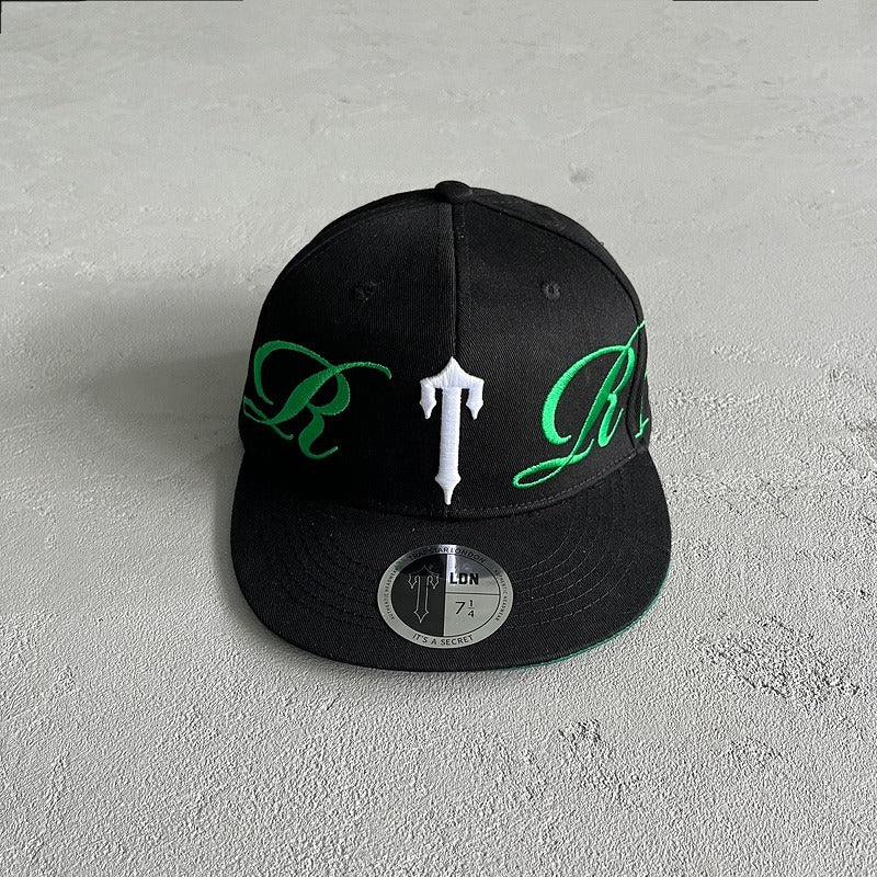 Trapstar Script Fitted Cap - Black/Green