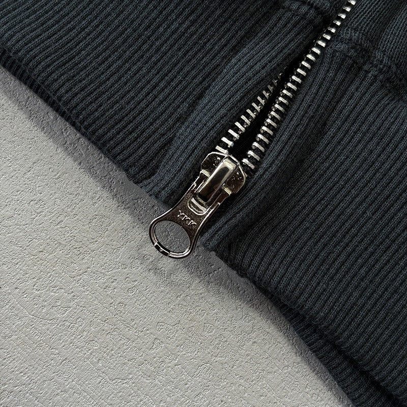Eric Emanuel EE Basic Zip Up Hoodie (FW24) - Black/White/Black