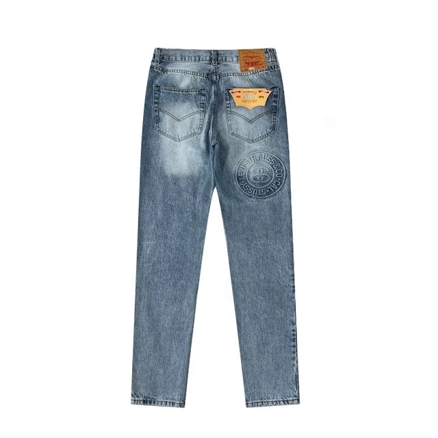 Stussy x Levi's Embossed 501 Jeans Rugged-Blue