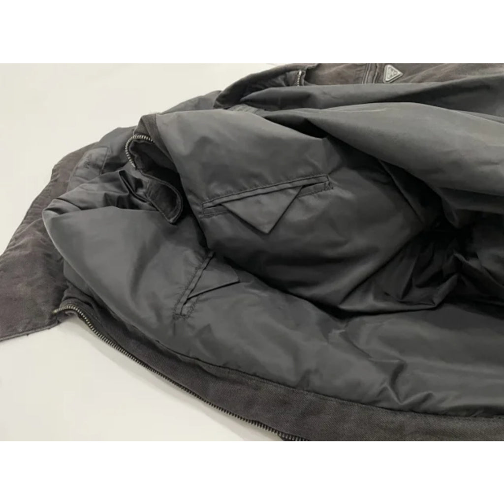 PRD Brand-plaque Padded Denim Jacket (J97)