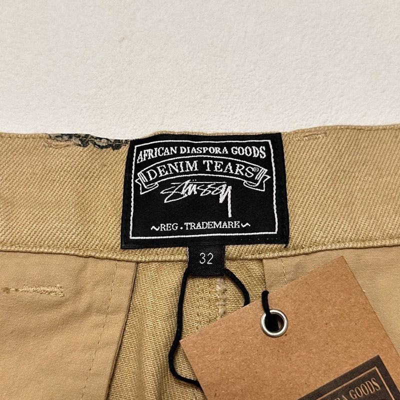 Denim Tears x Stussy Double S Wreath chino Pant - Khaki Brown