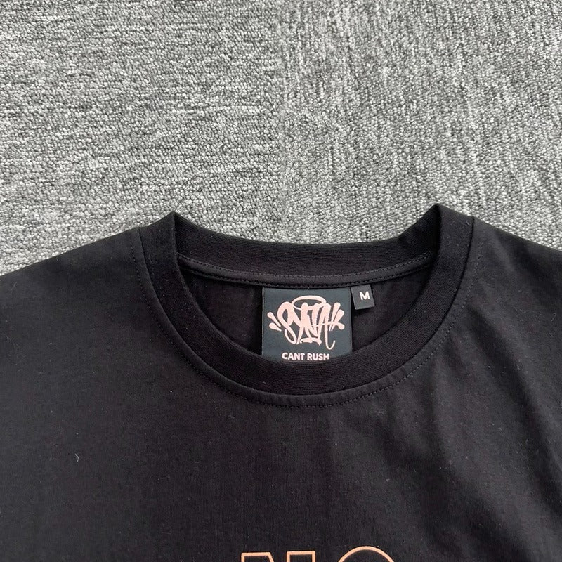 Central Cee x Syna World CRG No Gimmicks T-Shirt - Black/Rose Gold (Can't Rush Greatness Merchandise)