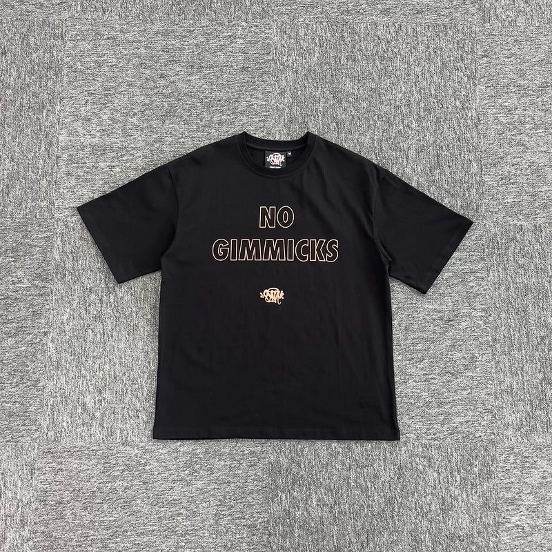 Central Cee x Syna World CRG No Gimmicks T-Shirt - Black/Rose Gold (Can't Rush Greatness Merchandise)