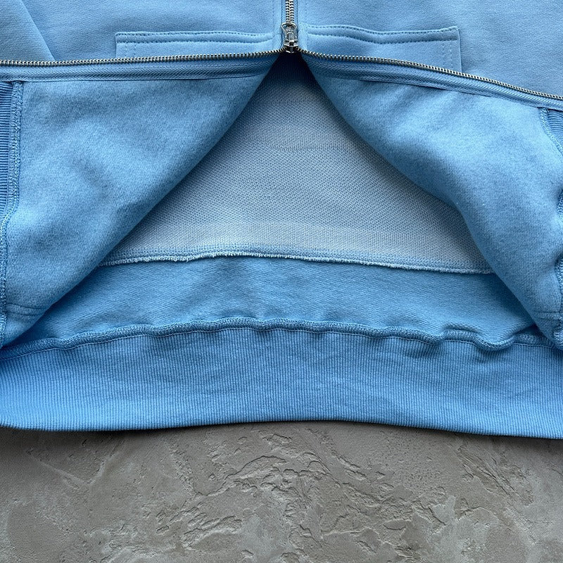 HYBRID JACQUARD KNIT ALCATRAZ ZIP HOODIE - Corteiz