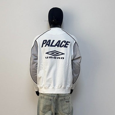 Palace. x Umbro Warm Up Crewneck [White/Black/Navy]