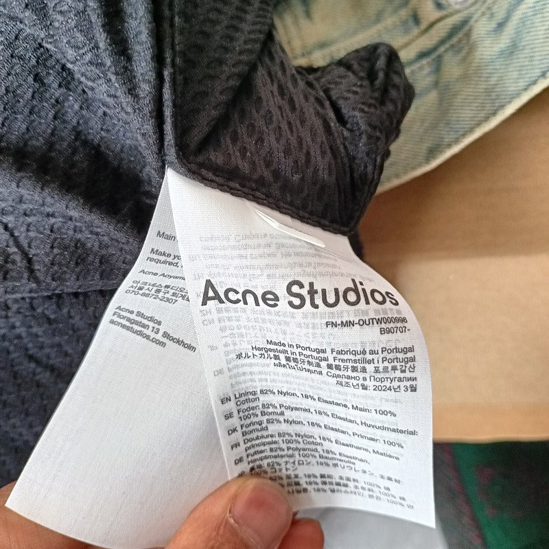 Acne Studios Logo Cotton Poplin Zipper Jacket Black