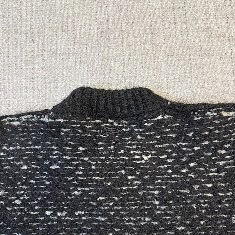 L*coste Javier oversized logo intarsia knit jumper