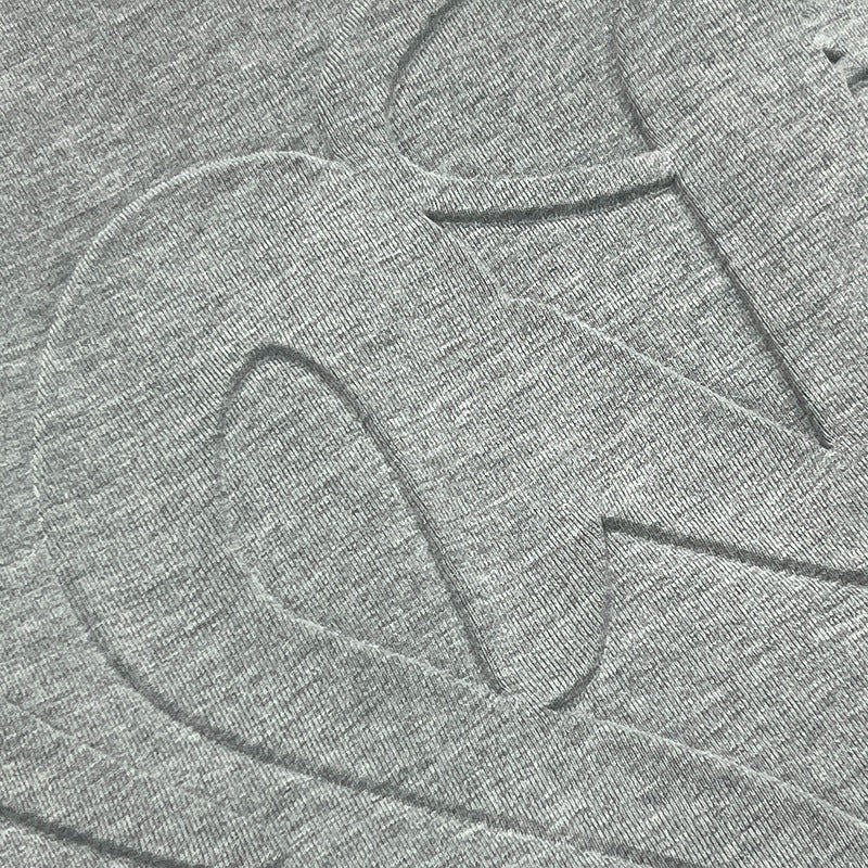 Syna World - Neoprene Embossed Zip Hoodie Grey