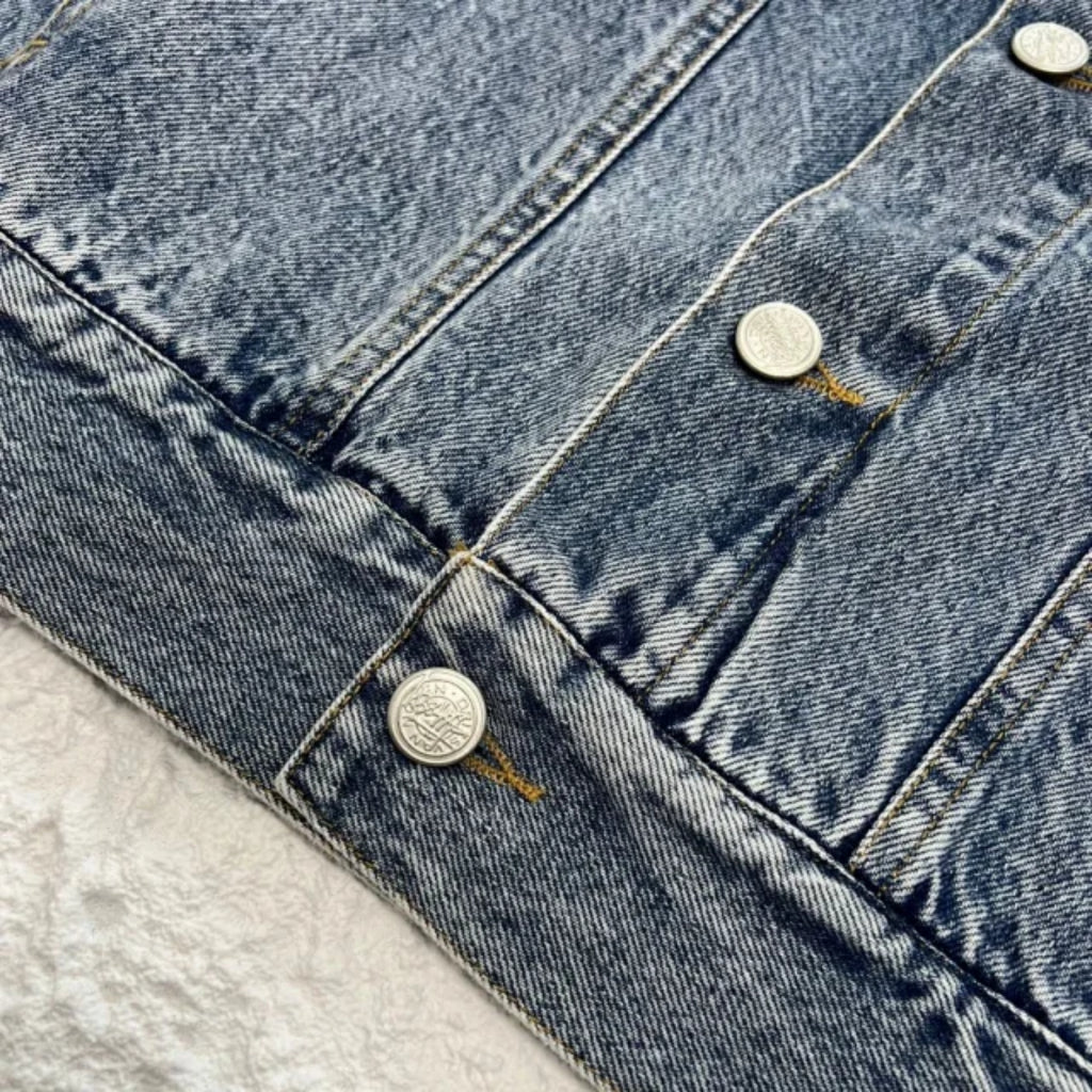 Stussy x Dries Van Noten Hand-Stencilled Denim Jacket 'Washed Blue'