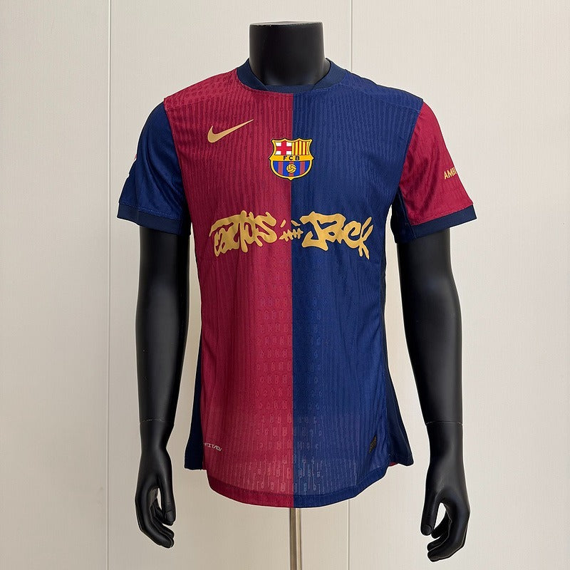 Cactus Jack x FC Barcelona x Travis Scott Limited Edition Match Home 2024/25 Jersey - Blue/Scarlet