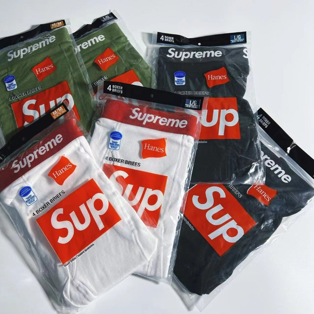 Supreme HANES BOXER BRIEFS - 2 BOXERS/ PACKS (All Colors)