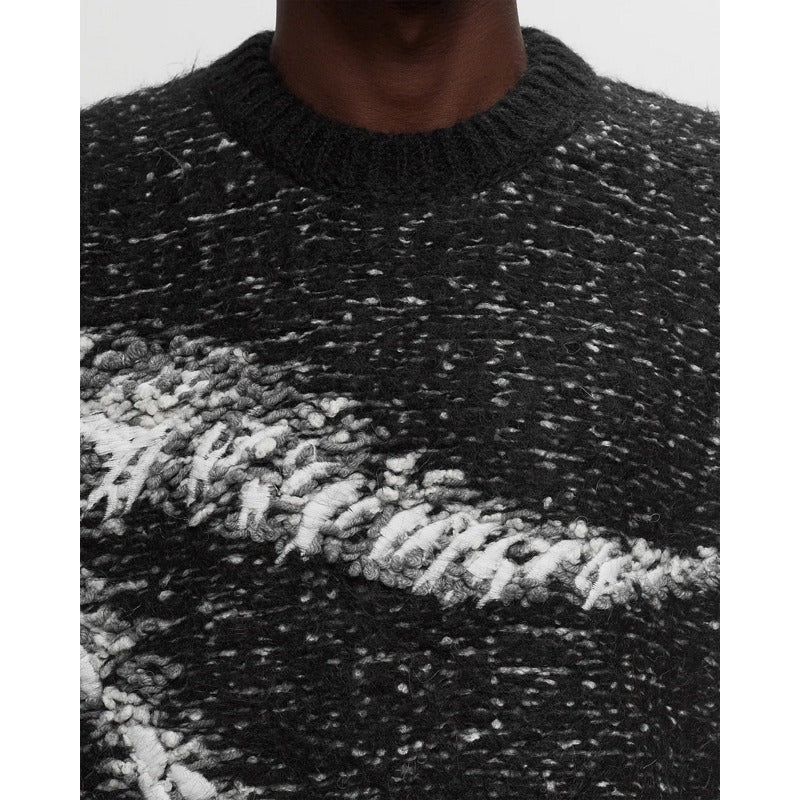 L*coste Javier oversized logo intarsia knit jumper