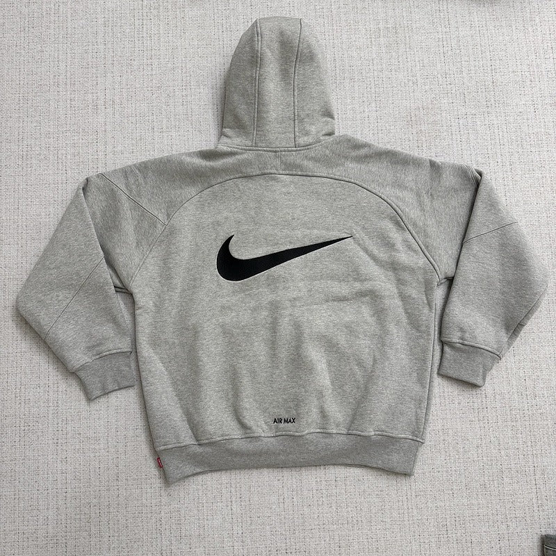 Supreme Nike Zip Up Hooded Sweatshirt (SS25) - Grey