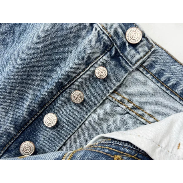Stussy x Levi's Embossed 501 Jeans Rugged-Blue