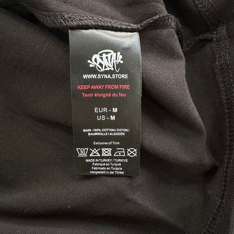 Central Cee x Syna World CRG No Gimmicks T-Shirt - Black/Rose Gold (Can't Rush Greatness Merchandise)