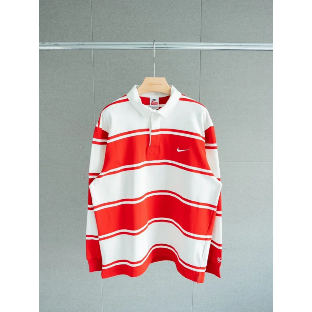 Stripe Rugby Polo LS - Supreme x Nike
