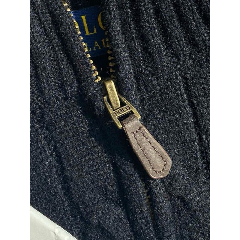 RL Cable-Knit Cotton Full-Zip Jumper