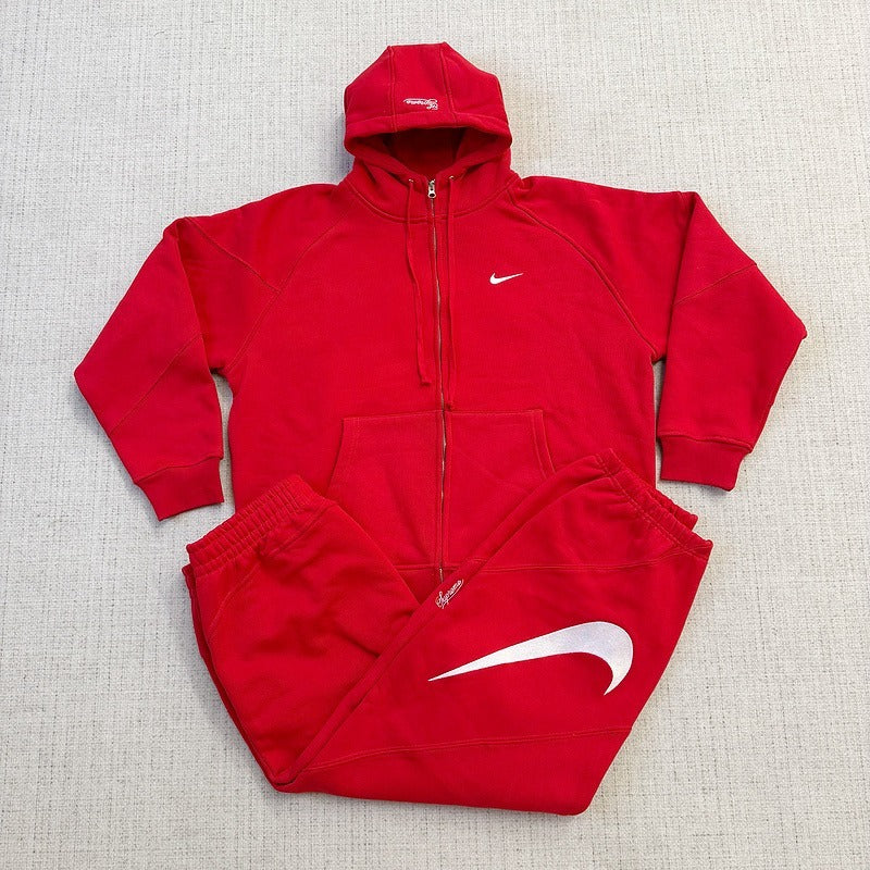 Supreme Nike Zip Up Hooded Sweatshirt (SS25) - Red