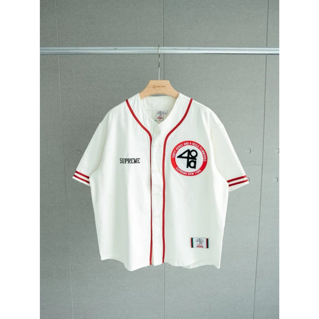 Supreme x 40 Acres Twill Baseball Jersey