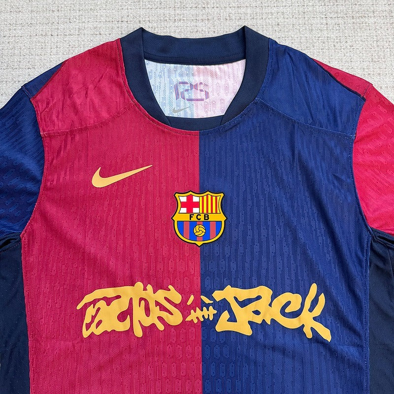 Cactus Jack x FC Barcelona x Travis Scott Limited Edition Match Home 2024/25 Jersey - Blue/Scarlet