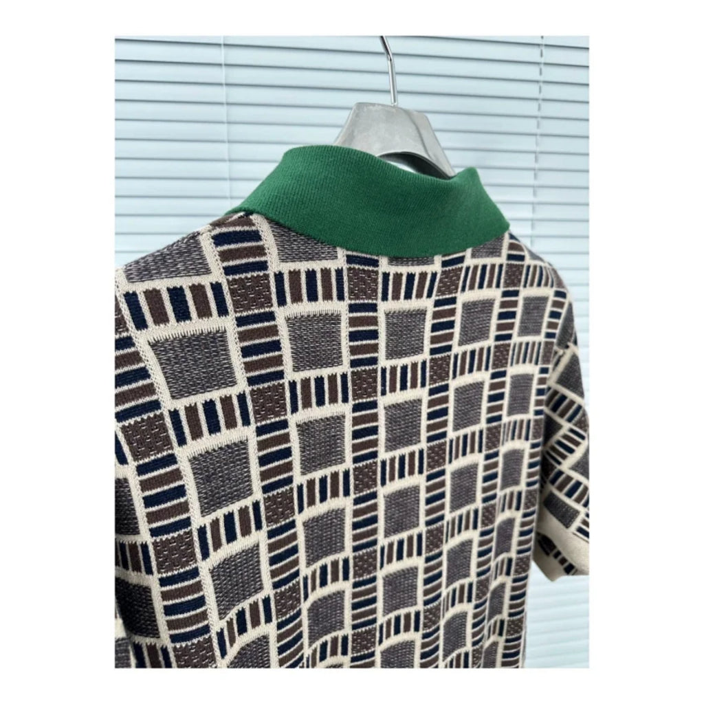 adidas x Brain Dead patterned-jacquard polo shirt