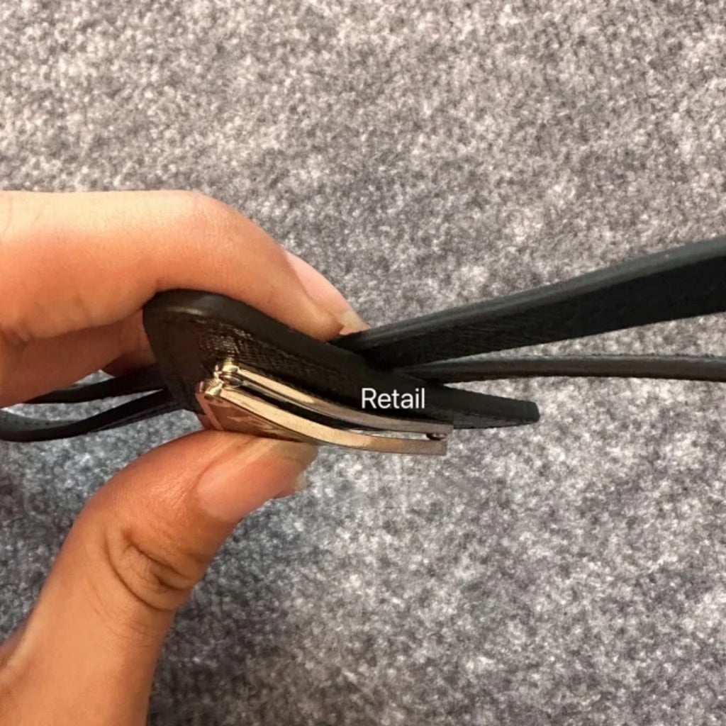 PRA Black Saffiano Leather Bolo Tie