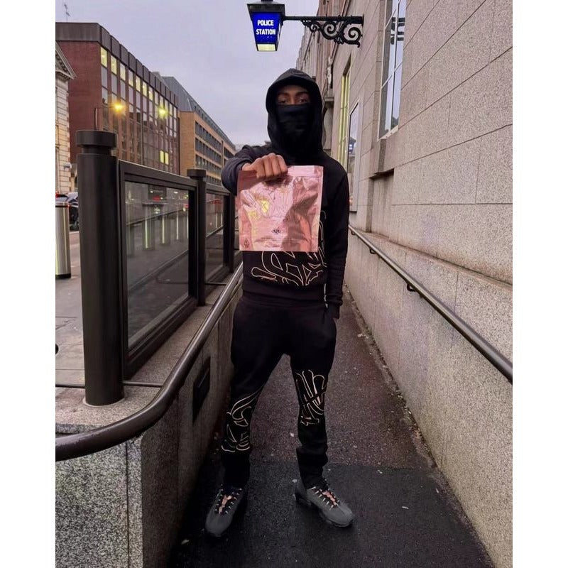 Syna World Slice Tracksuit - Black/Rose Gold