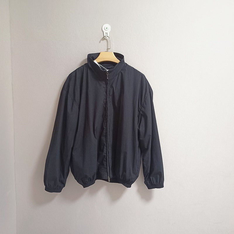 Acne Studios Logo Cotton Poplin Zipper Jacket Black