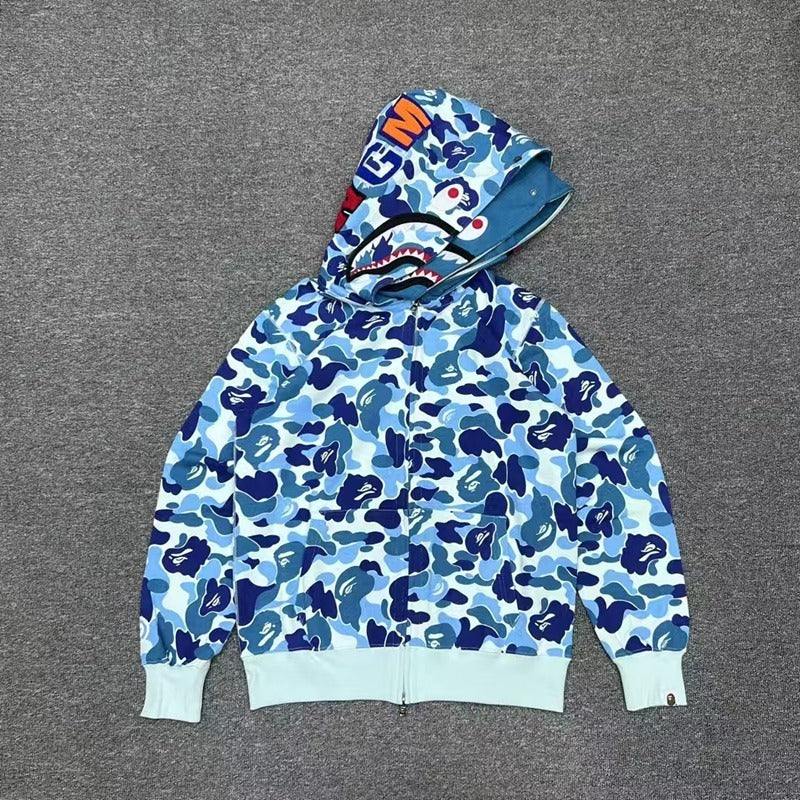 Bape A Bathing Ape - ABC Camo Double Shark Full Zip Hoodie (All Colors)