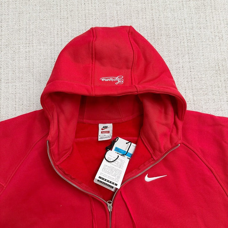 Supreme Nike Zip Up Hooded Sweatshirt (SS25) - Red