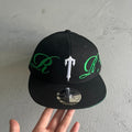 Trapstar Script Fitted Cap - Black/Green