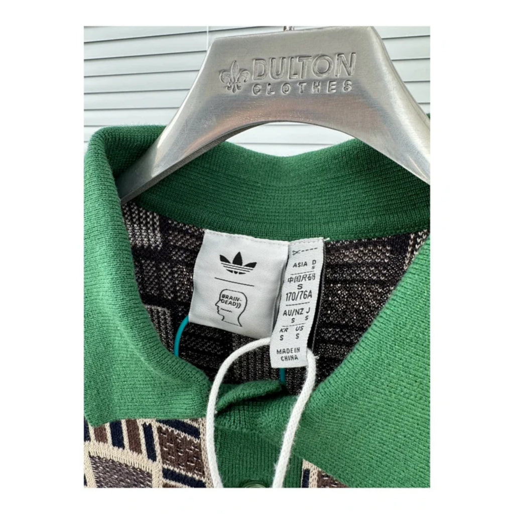adidas x Brain Dead patterned-jacquard polo shirt