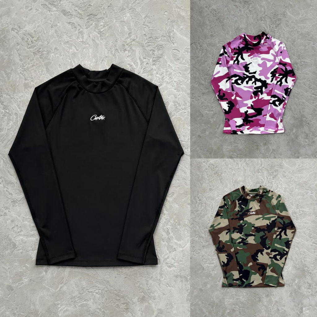 LITEWORK COMPRESSION TOP - Corteiz.RTW [BLACK/WOODLAND CAMO]