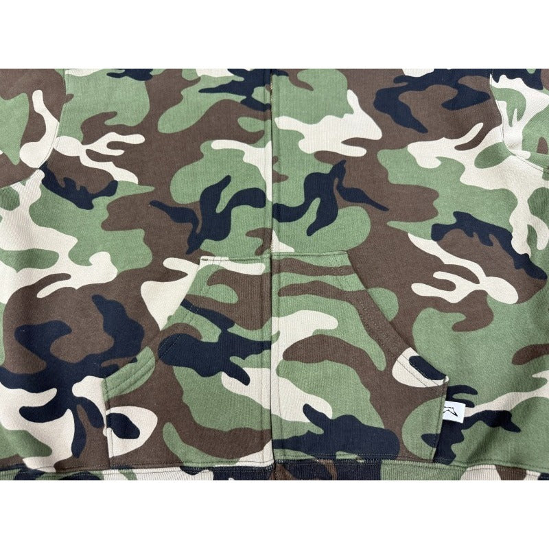 AKIMBO ZIP-UP HOODIE - WOODLAND CAMO