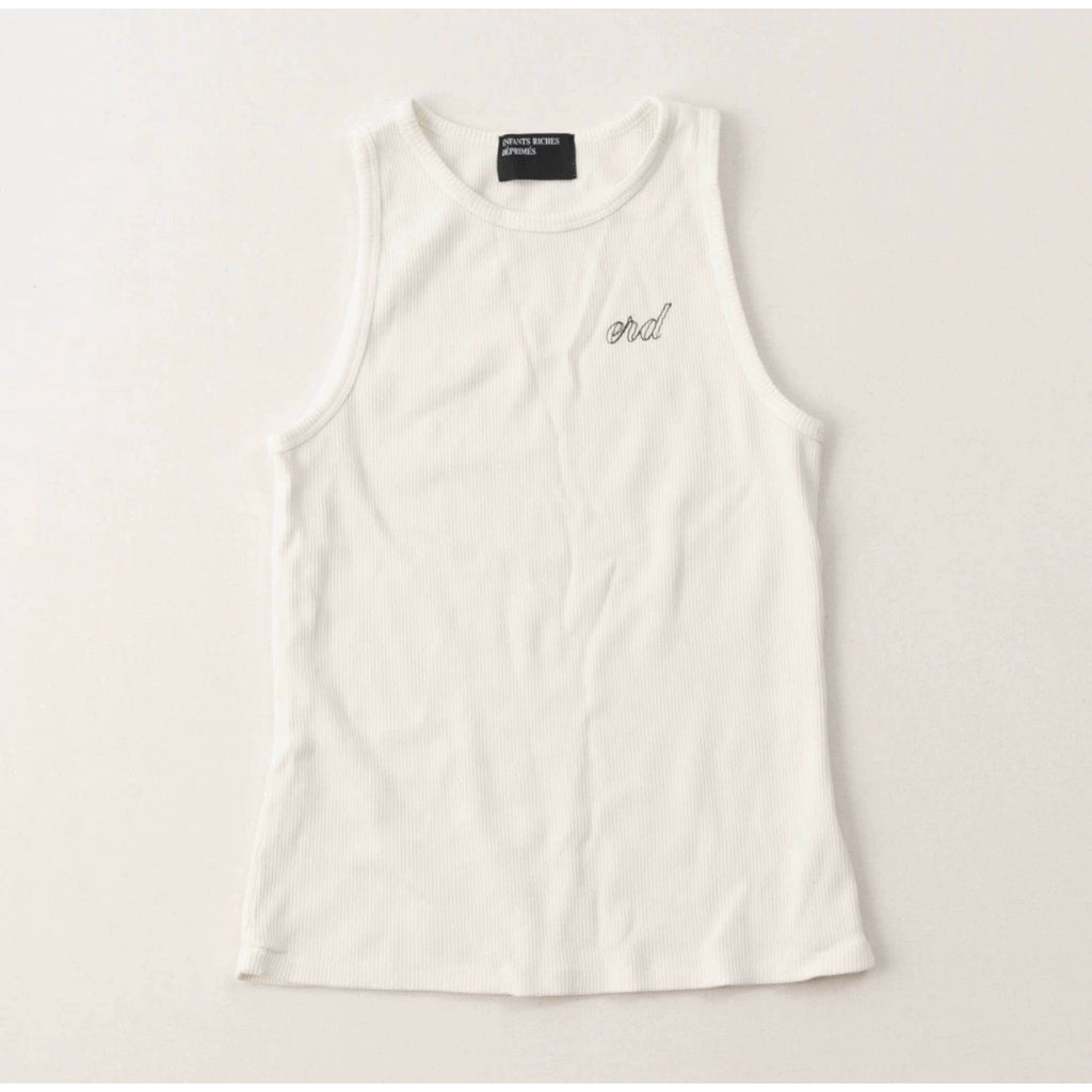 enfants.riches.deprimes ERD White Ribbed Tank Top