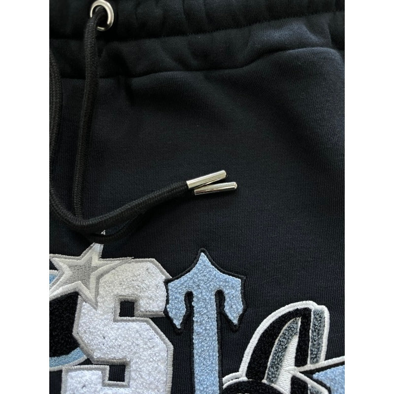 Trapstar Wildcard chenille Hoodie Tracksuit - Black Blue Edition