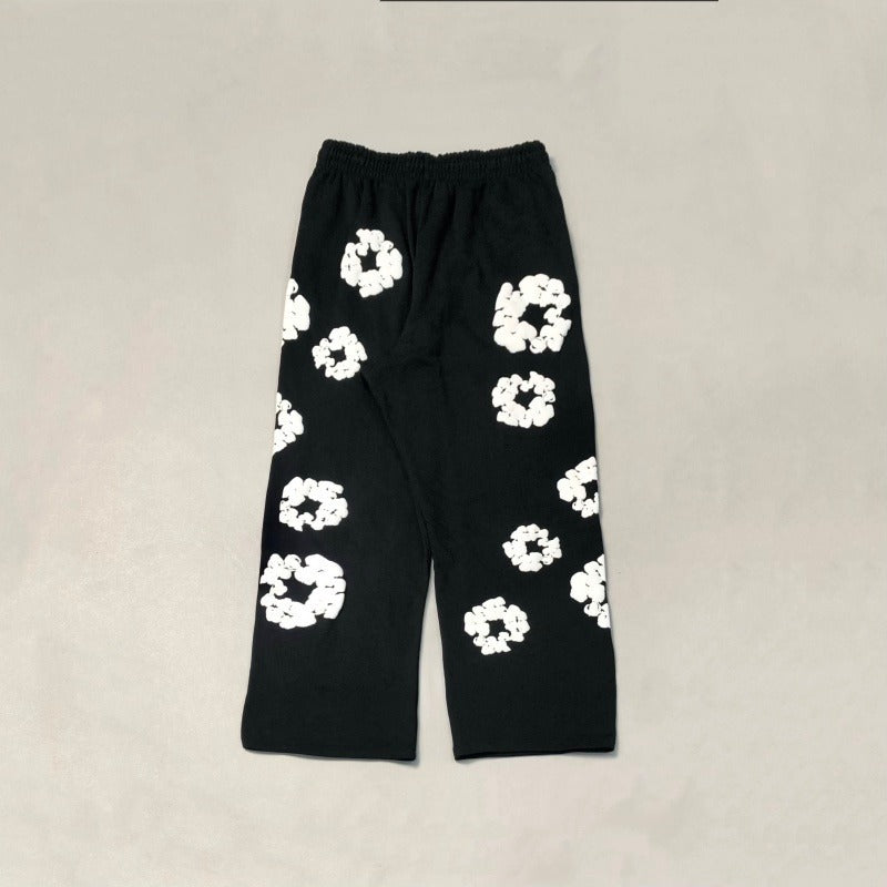 Baggy Cotton-Wreath Sweatpants - DNM.TRS [Black/Blue/Green/Grey/Red]