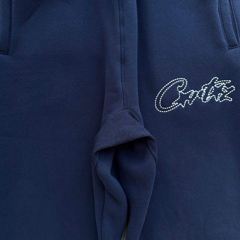 Thick Stitch Allstarz Zip Hoodie/ Sweatpants/ Set - Corteiz [NAVY]