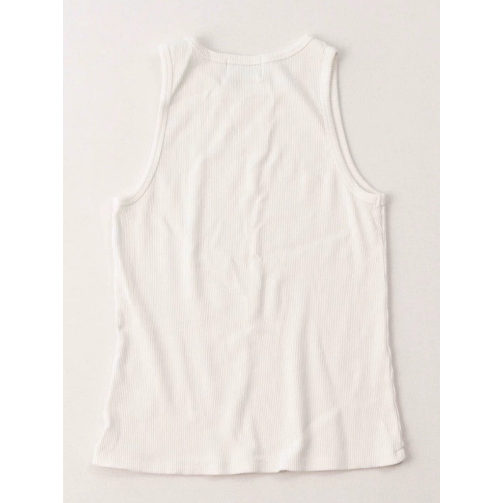 enfants.riches.deprimes ERD White Ribbed Tank Top