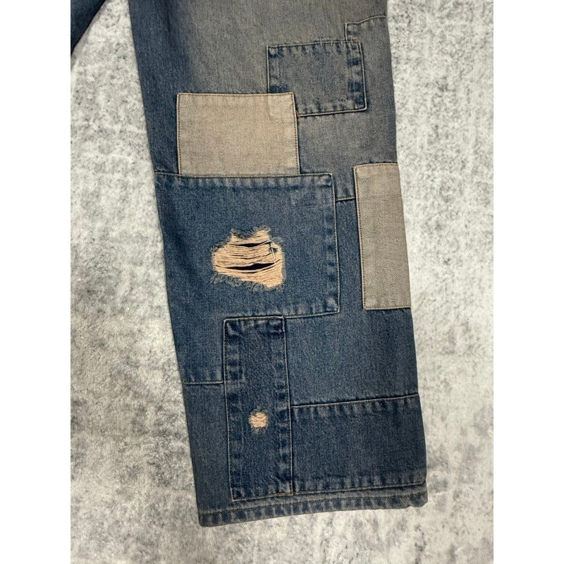 blossom v2" patchwork washed Denim – derschutze