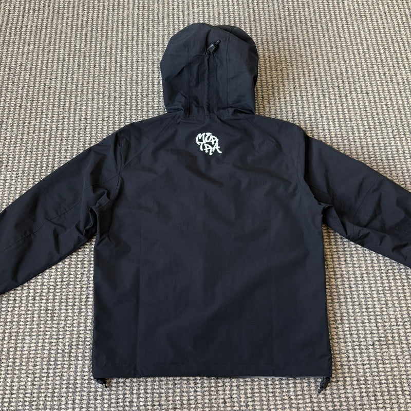 mertra - Monogram Shell Jacket (Black) - Water sensitive monogram pattern effect